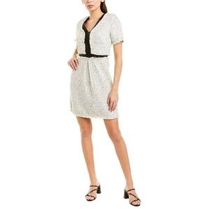 Walter Baker Tweed Sequins Mixed Media Dress Size 2